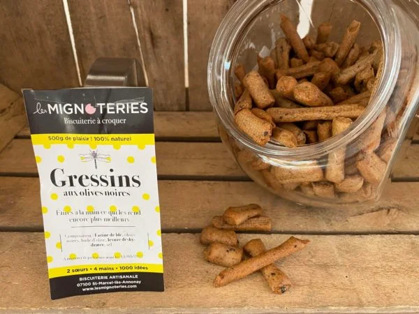 Gressins aux olives noires